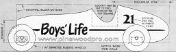 original pinewood derby car design drawing